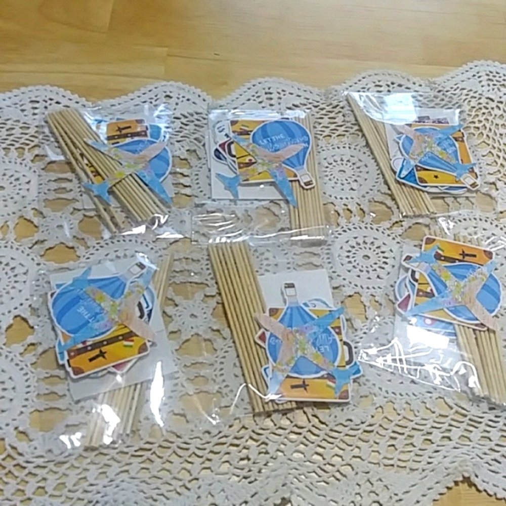 Travel, adventure, Going Away Cake Toppers Or Cupcake Toppers